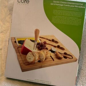 Bamboo Square Cheese Entertainment Set with Texas Charm